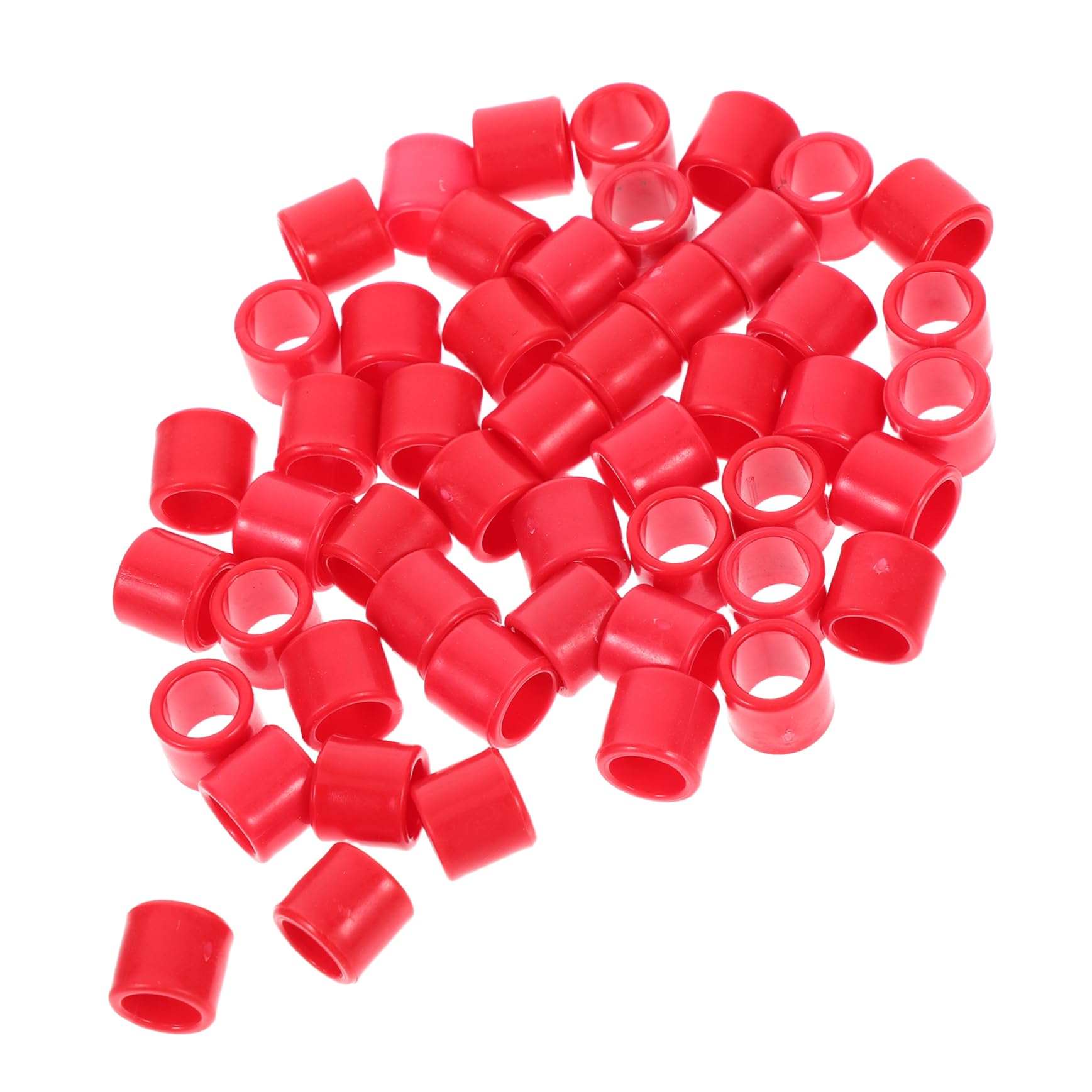 ifundom 8mm Pigeon Leg Bands 50pcs Bird Foot Identification Bands Solid Leg Markers for Pigeons Bird Training Supplies Vibrant Colors