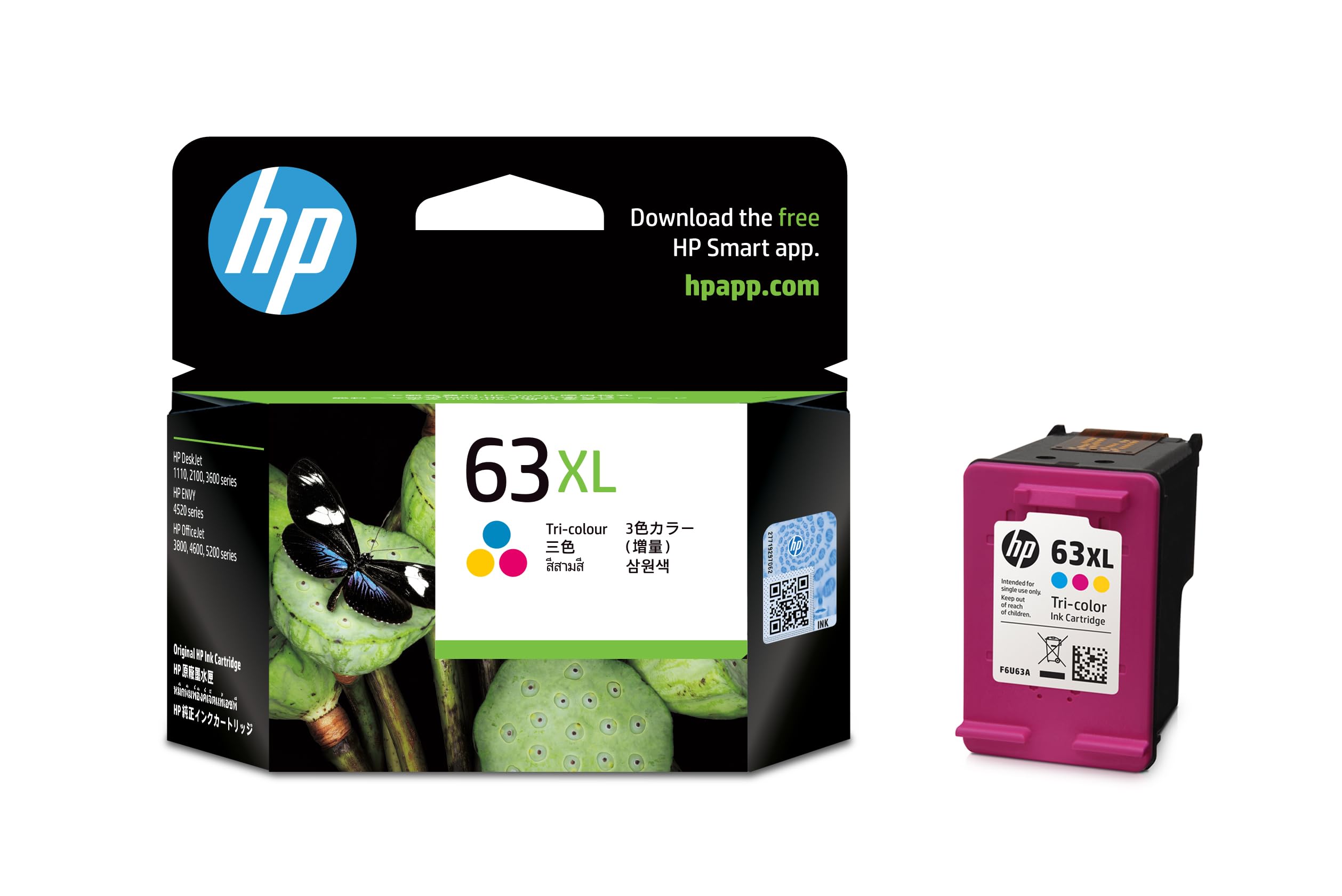 Amazon.co.jp: HP 63XL 純正 インクカートリッジ カラー増量 F6U63AA