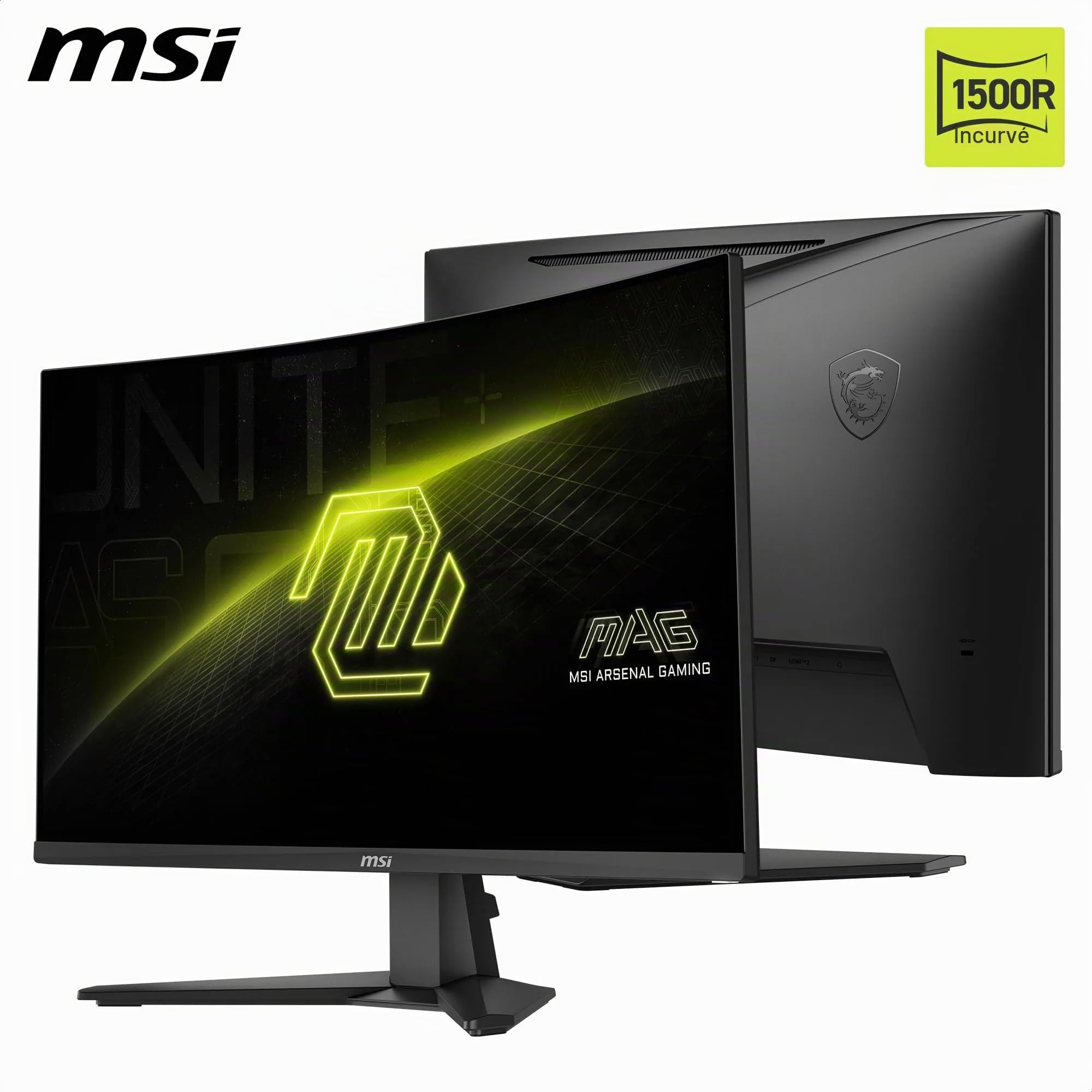 MSI MAG 276CFA E20 Écran Gaming incurvé 27" FHD | Dalle Rapid VA 1920x1080, 200 Hz, 0,5ms, courbure 1500R, compatible VESA, HDMI, DisplayPort, FreeSync Premium