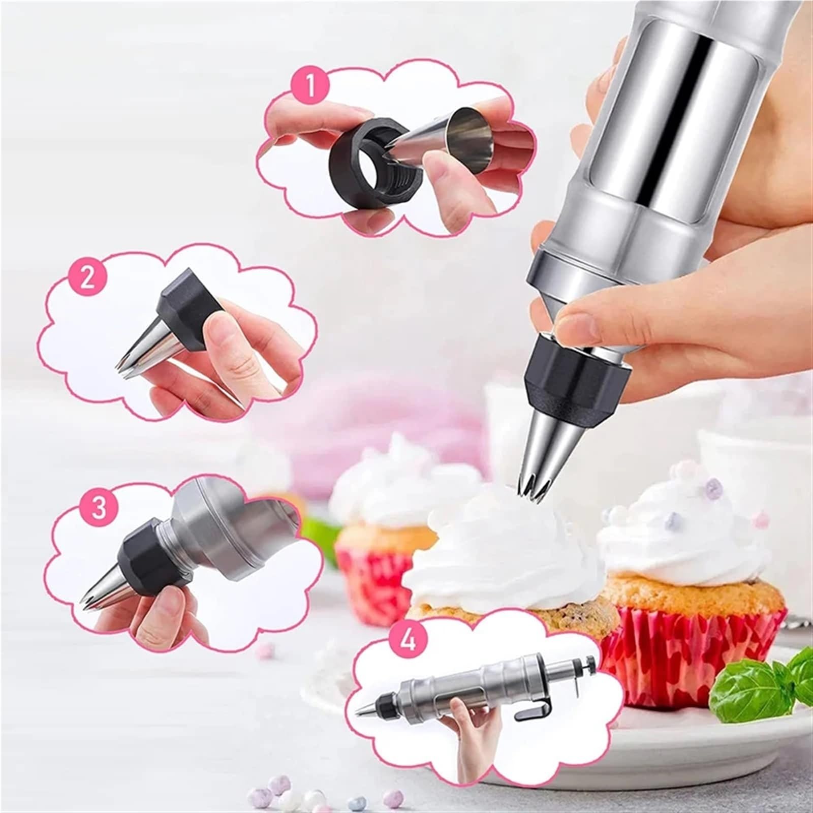 Syringe para Decorar Tartas Kit de jeringa for decoración de postres y pasteles