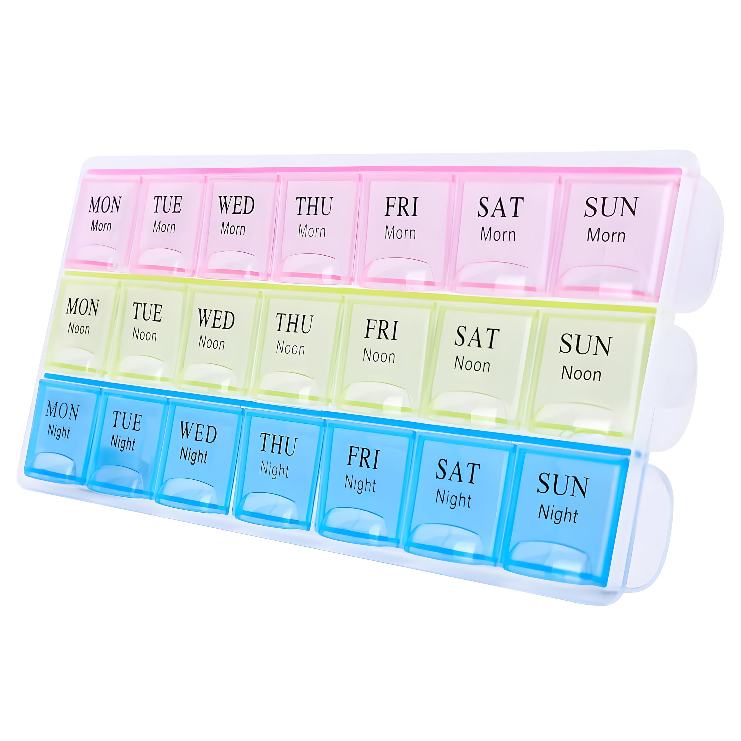 7 Days Pill Box Organizer | 3 Times a Day Medicine Planner with 21 Compartments | Moisture-Proof, BPA-Free Vitamin & Tablet Storage (Pack of 1, Color May Vary)-picture-32