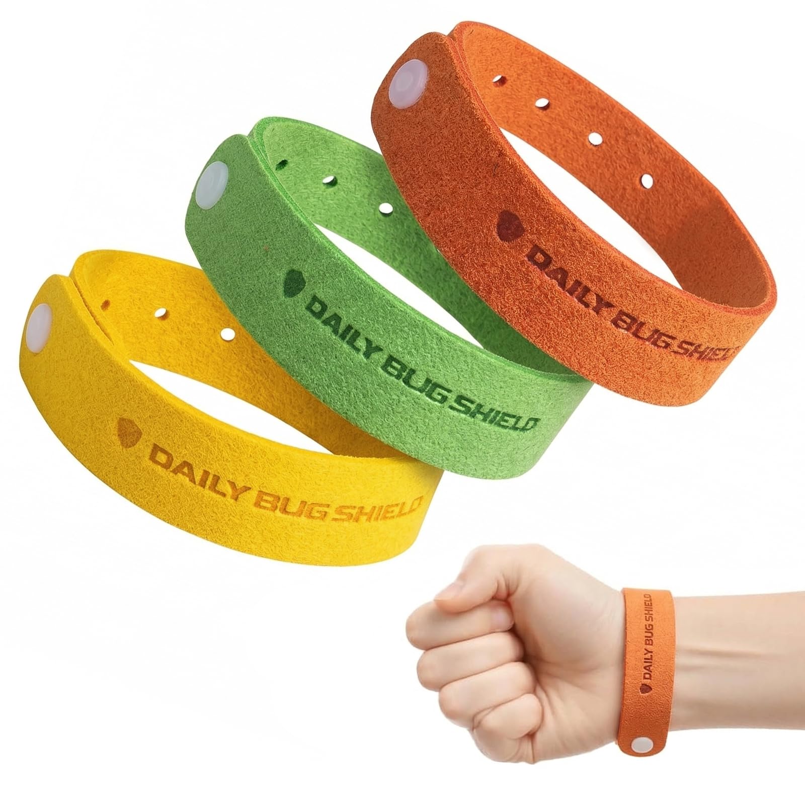 3 Pezzi Braccialetti Antizanzare, Antizanzara Bracciali, Senza Deet, Sicuro Non Tossiche, Per Adulti E Bambini, Per Attività All'Aperto E Viaggi