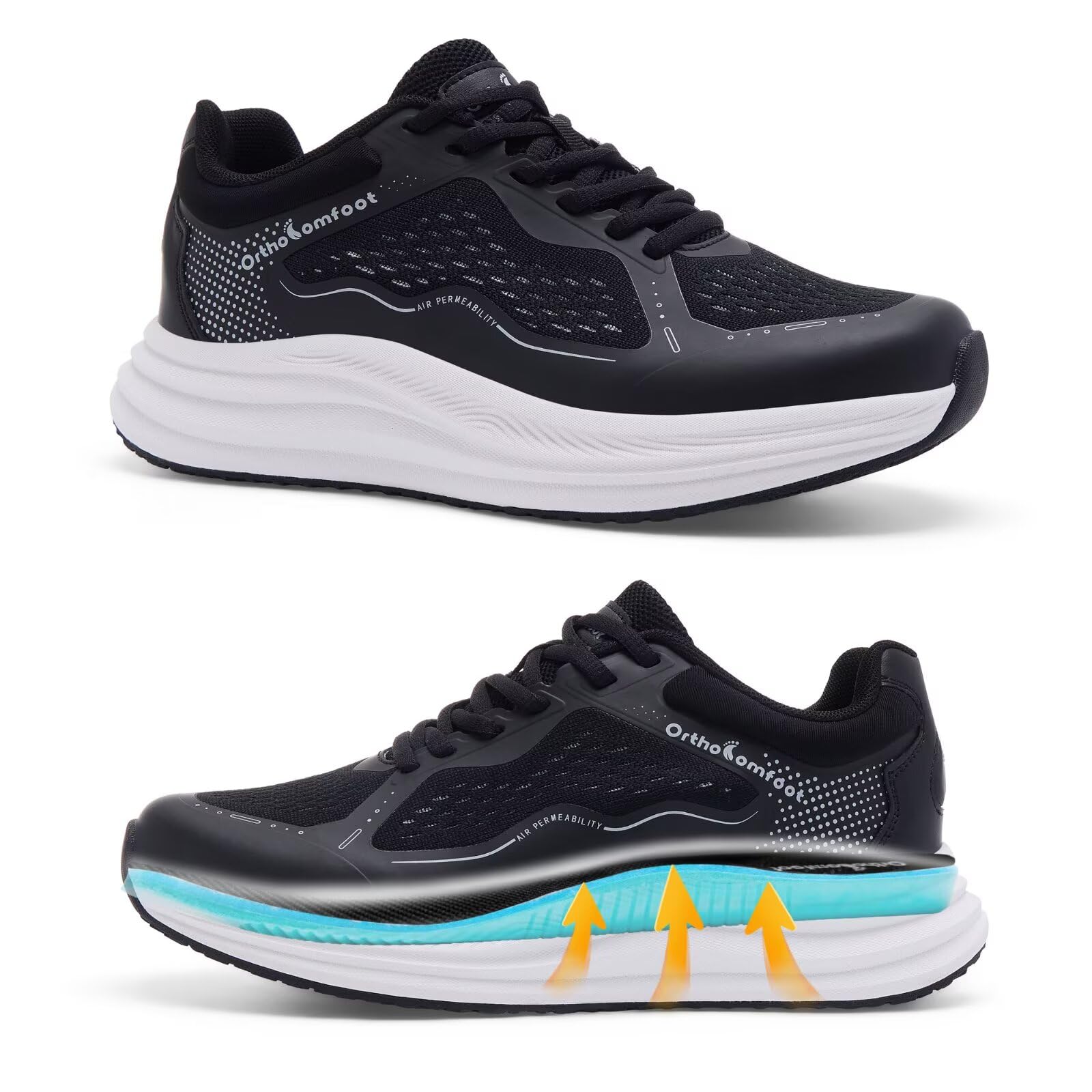 OrthoComfoot Women's Orthopedic Plantar Fasciitis Shoes