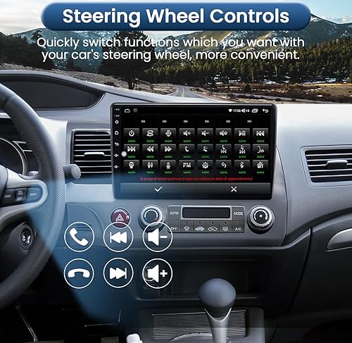 Miniatura 8 de Radio de coche 4G+64G de 10.1 pulgadas para Honda Civic 2006 2007 2008 2009 2010 2011, Carplay Android Auto estéreo de coche con cámara de respaldo,