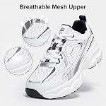 BAASPLOA Chunky Mode Sneakers Casual Sports Gym Chaussures pour Femmes Mesh Respirant entraînement sportif Tennis Shoe Platform Epaisseur Chaussures de marche pour femme