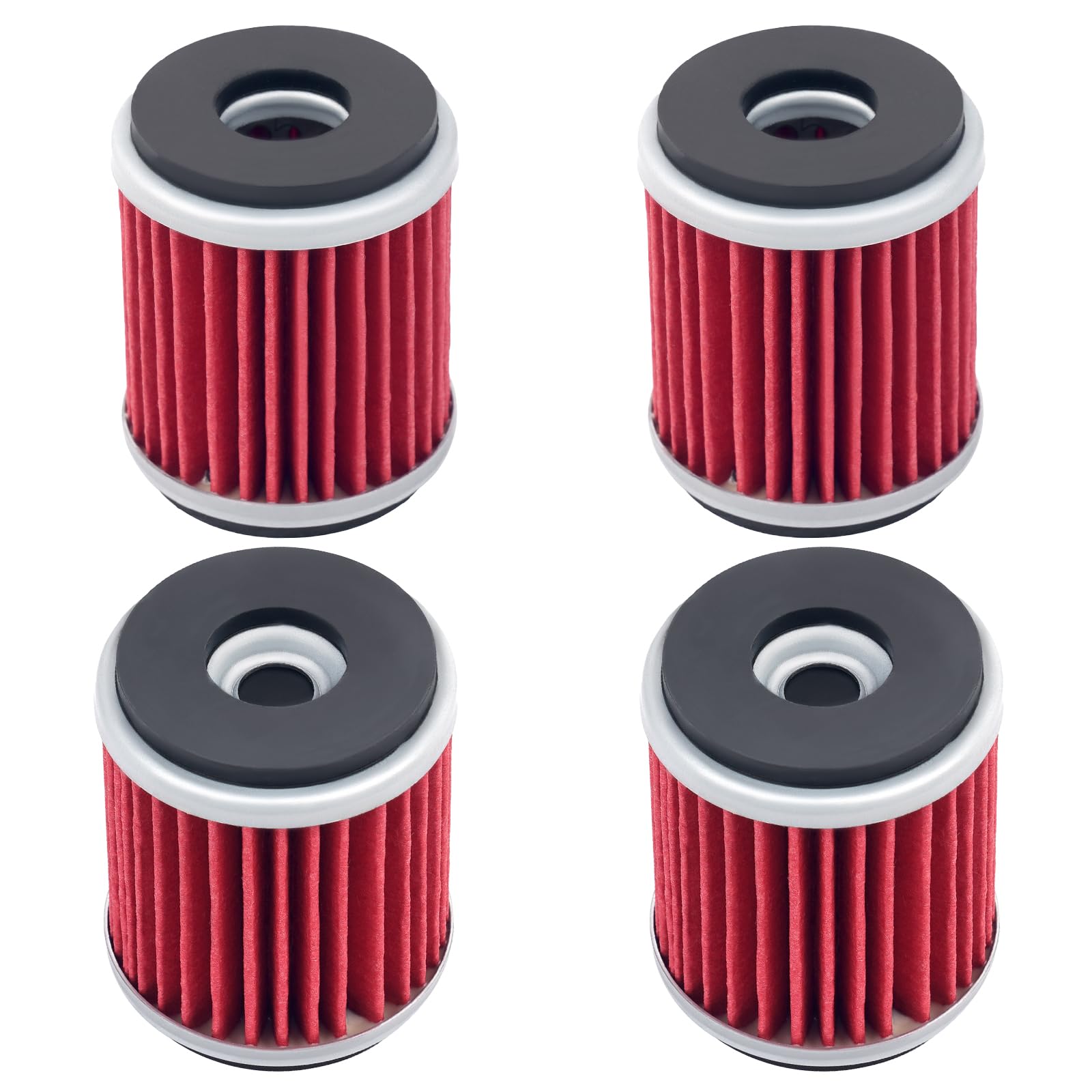 Road Passion 4*Filtro de aceite Compatible con YAMAHA Wr450f 450 2009-2019/ Wr250r 250 2009-2019/ Yzf r125 125 2018/ Yz250 250 2015-2018/ Yz450f 450 2015/ Wr250x 250 2009-2015/ Yfz450 se 449 2007-2008