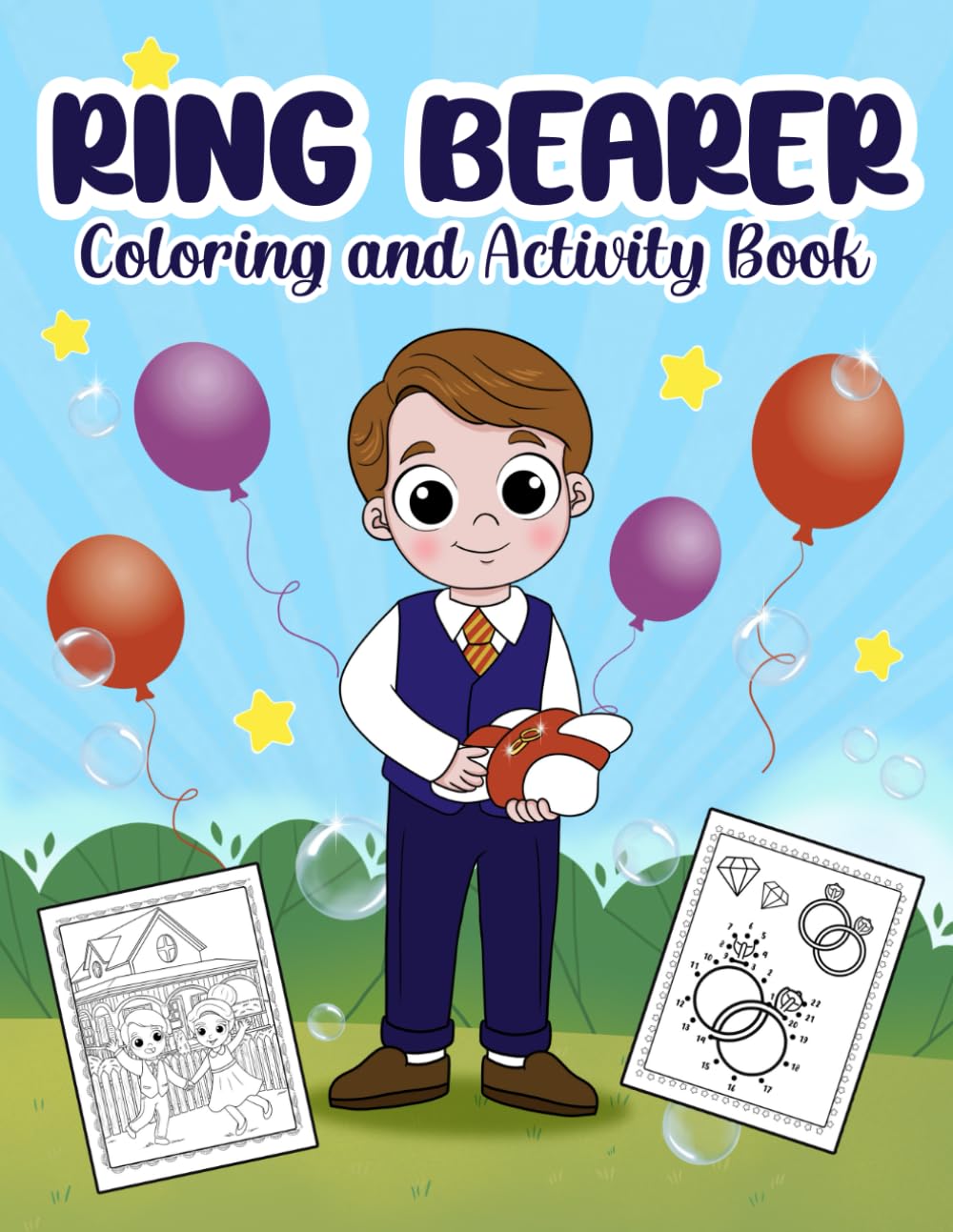 Ring Bearer Coloring and Activity Book: Wedding Coloring Book for Kids (Wedding Coloring and Activity Book for Boys)