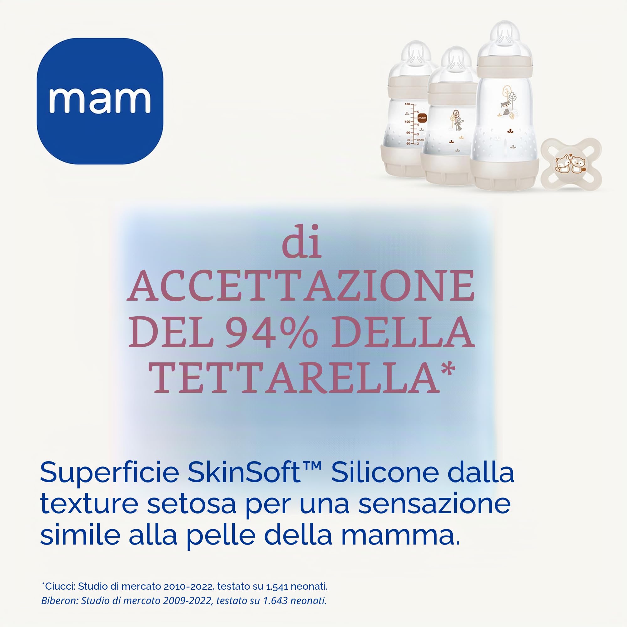 MAM Set de Recién Nacido, Set Regalo, Incluye: 2 Biberones Anticólico de 160ml, 1 Biberón Anticólico de 260ml, 1 Chupete Original Start, 1 Broche para Chupetes, a partir de 0 meses, Neutro