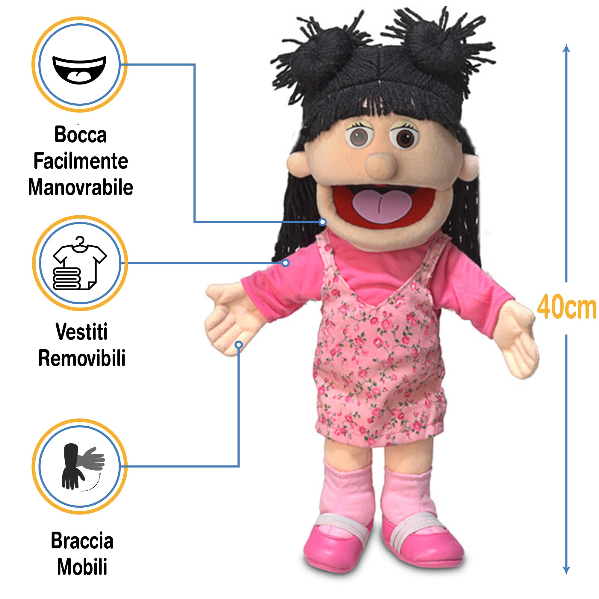 ''Susie'', 14In Glove Puppet, Peach -Affordable Gift for your Little One! Item #DSPU-SP3571 by Silly Puppets