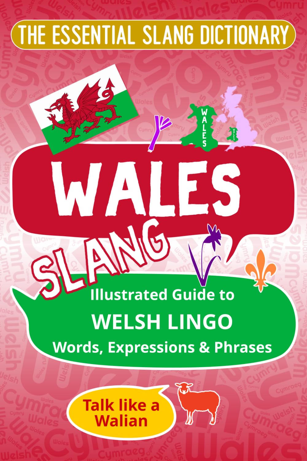 WALES The Essential Slang Dictionary: Illustrated guide to Welsh lingo words, expressions & phrases. Talk like a Walian