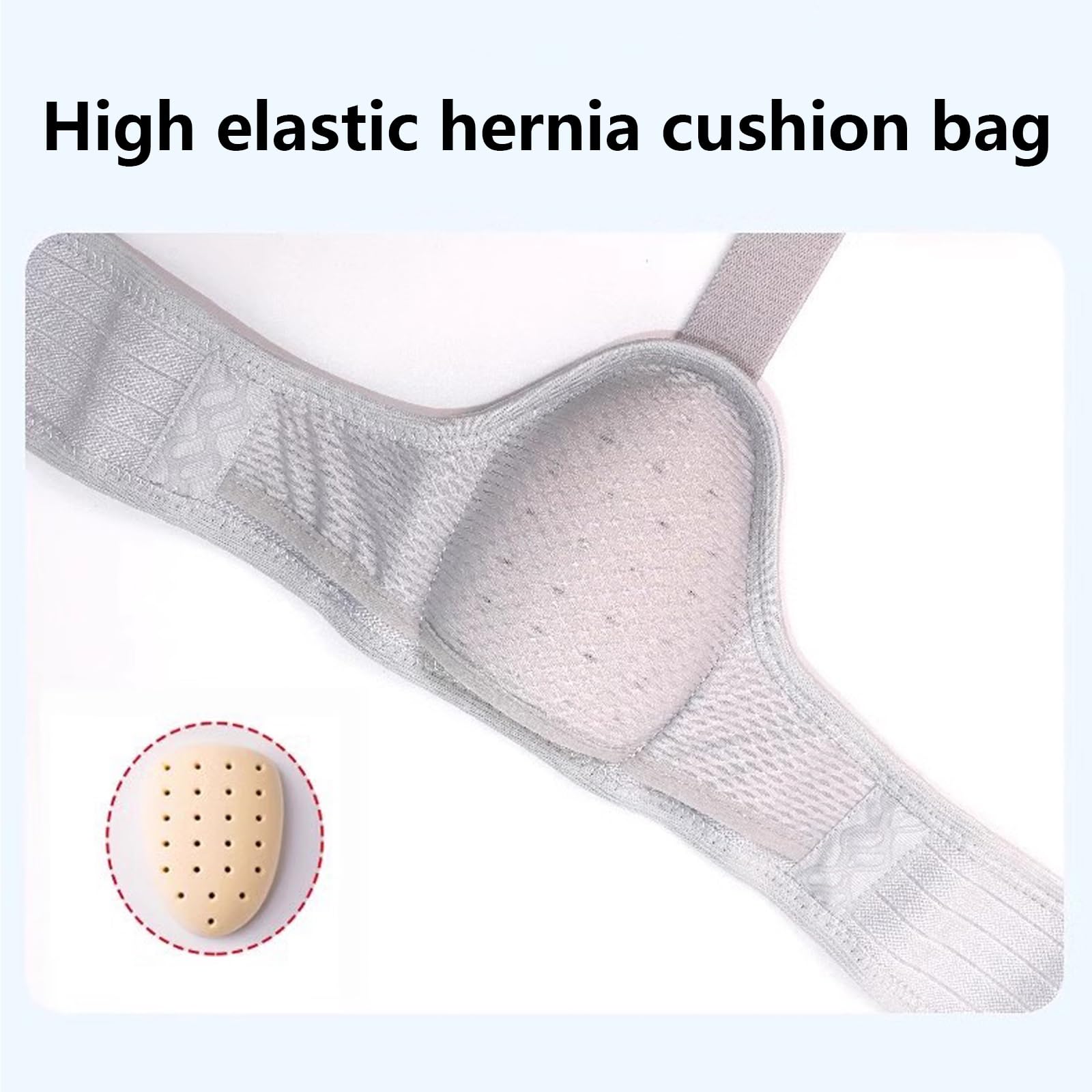 Cinto Erniario, Fascia per Ernia Inguinale Uomo, Ernia Inguinale Uomo, Cintura Doppia per Ernia Inguinale con Cuscinetti di Compressione Rimovibili per Alleviare Il Disagio ernia(Black)