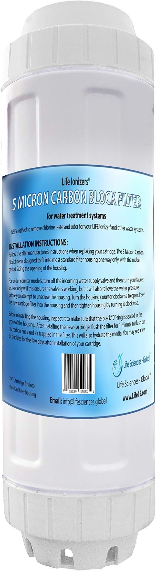 Life Ionizer | 5 Micron Carbon Block Water Pre-Filter