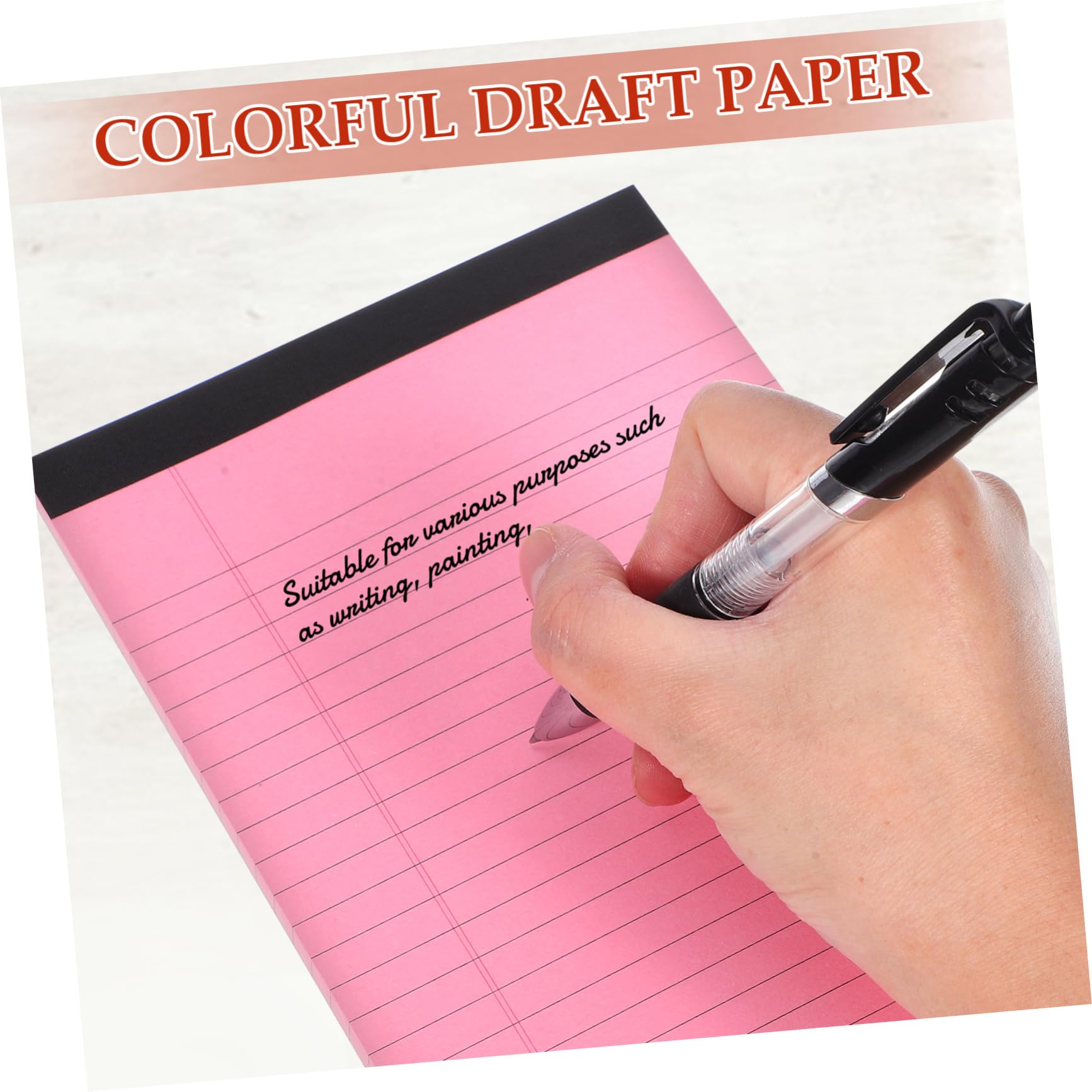 Blocco Note A5 10 Confezioni in Carta 50 Fogli a Righe | Tratteggio Puntinato Superiore, Strappo Facile, per Disegno e Annotazioni Pratiche