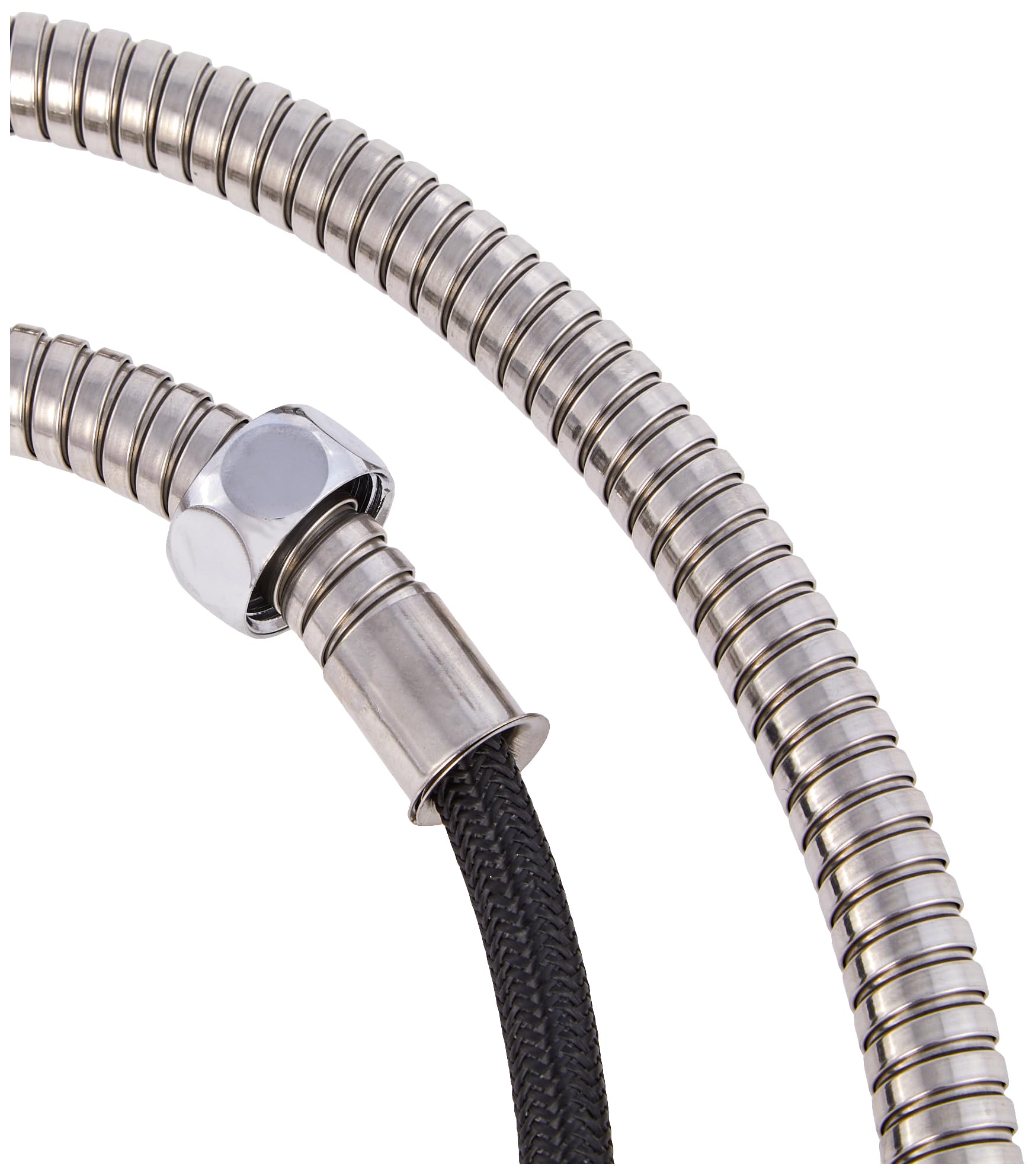 Rousseau - Kit Hygiène WC pour Réservoir WC Apparent - Douchette WC - Flexible Inox 120 cm - Robinet d’Arrêt WC 2 Voies (Inox)