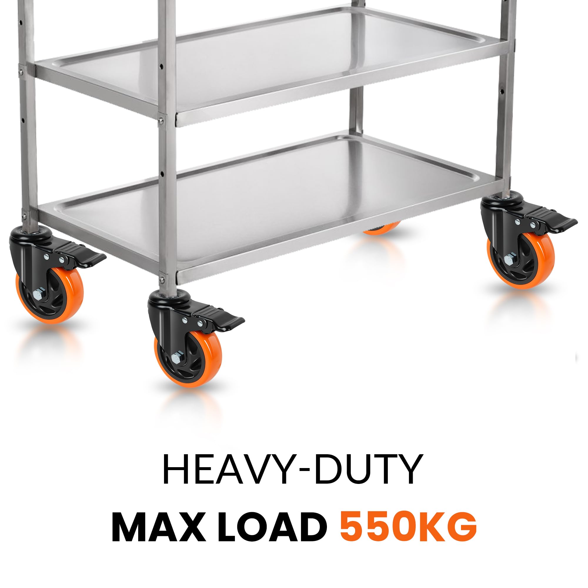 Roulette Charge Lourde 100mm Roulettes Pivotantes M12 x 30mm Roulettes pour Meubles à Tige Filetée Jusqu'à 550kg Roulettes de Transport pour Chariot à Outils, Établi