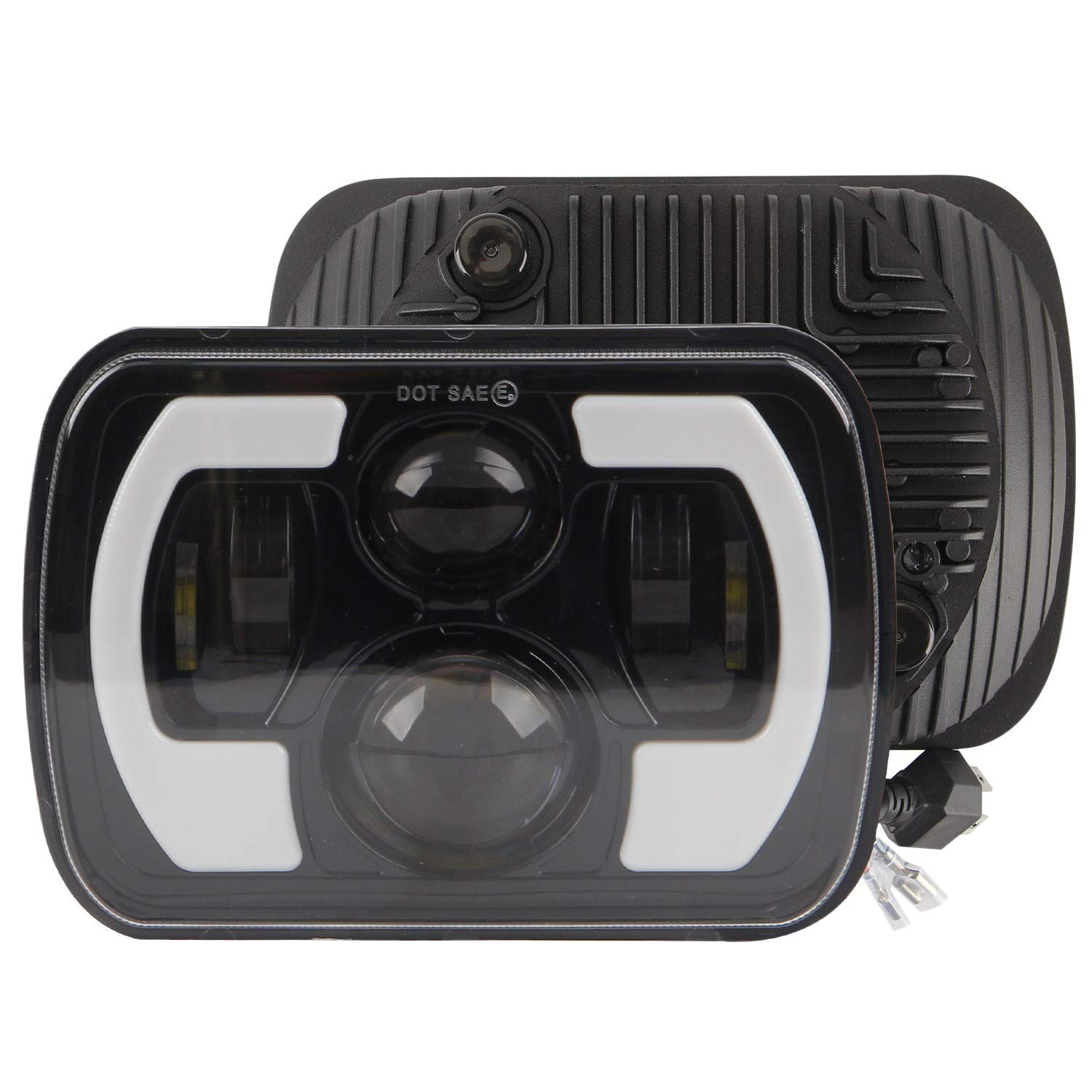Carriere 7X6 Pollici, 5X7 Pollici LED Proiettore Hi-Lo Beam Indicatore di Direzione DRL 400W per XJ 1984-2001