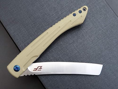 Miniatura 5 de Eafengrow EF944 EDC Cuchillo plegable D2 hoja de acero G10 mango de bloqueo fiable rodamiento de bolas cuchillos aleta para camping, supervivencia,