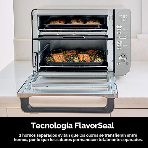 Miniatura 8 de Ninja Freidora de Aire y Horno Tostador  Doble Apilamiento XL  Horno de Encimera  12 en 1 Cabe Pollo de 4.5 lb y 6 lb de Alitas  SmartFinish Cocina