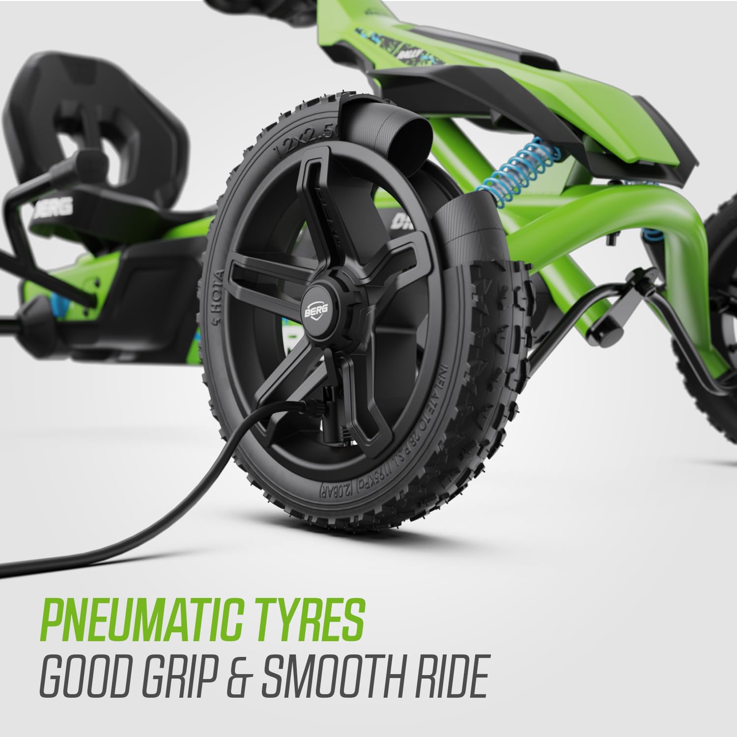 berg pedal go kart 7-12 years Rally DRT Green Go-Kart Vehicle Children's Toy Suitable for Children Aged 4-12 Toys & Games LOOK Kéo 2 Max Category:Fahrradbekleidung_Synthetik Size:A1.5 and pneumatic tyres for