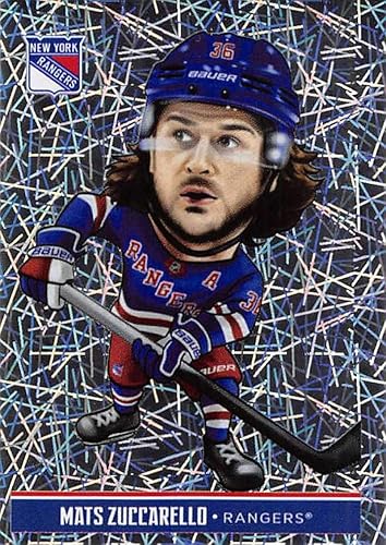 2018-19 Panini NHL Stickers Hockey #157 Mats Zuccarello New York Rangers Fathead Foil Official 2 1/2 Tall x 2 Inch Wide NHL Album Sticker