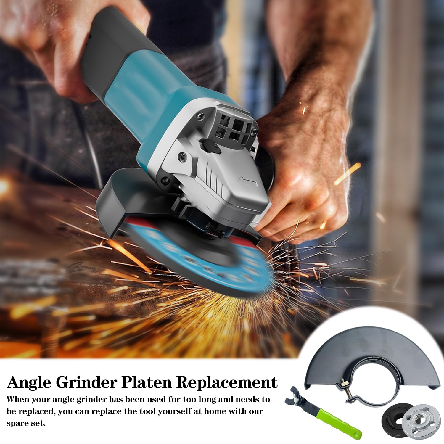 Angle Grinder Extension Connecting Rod,Angles Grinders Extension for 100 Type Angle Grinder/Polisher,5/8