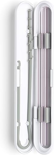 Miniatura 3 de SOMA - Pajita de vidrio con funda de viaje forrada de silicona y herramienta de limpieza, 8 pulgadas, rubor (501-16-01)