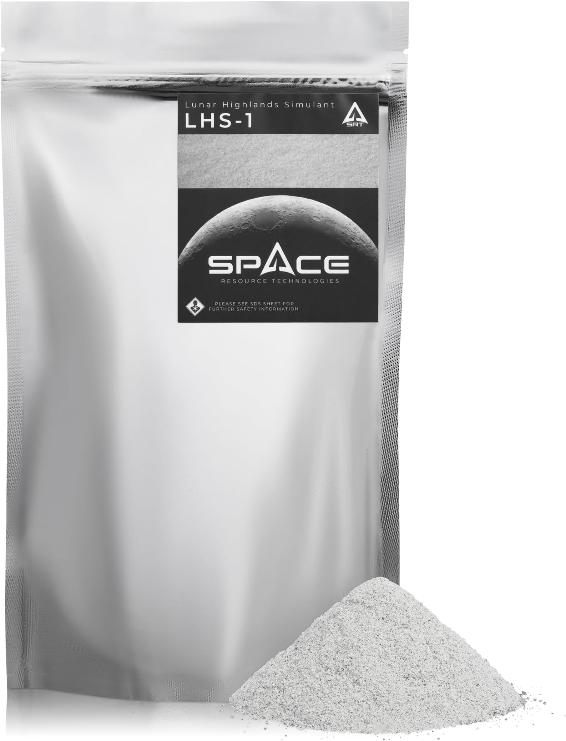 Lunar Highlands Regolith Simulant (LHS-1) Authentic Moon Dust Replicant - Ideal for Research, Hardware Testing, and Educational Projects (1, Kilogram)