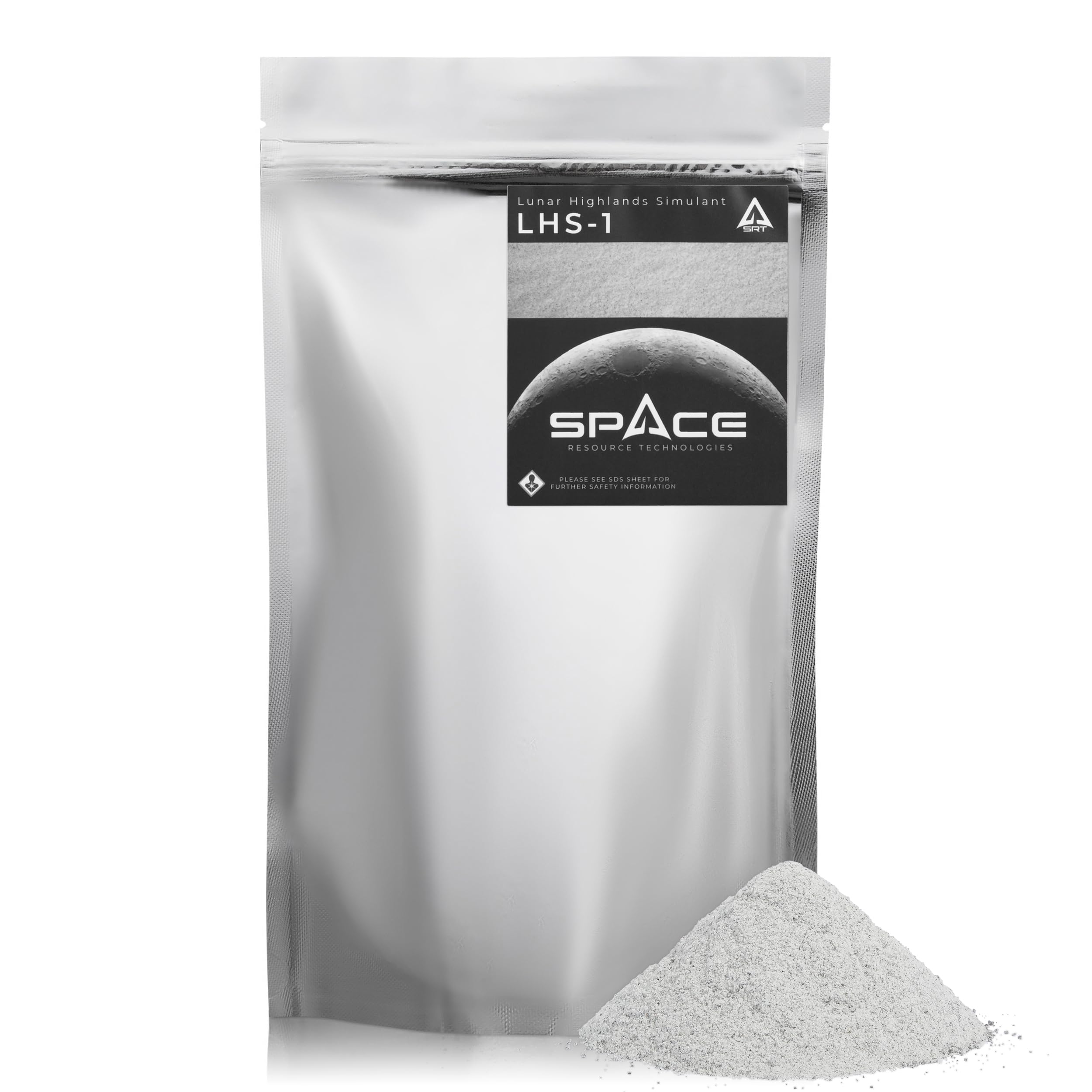 Lunar Highlands Regolith Simulant (LHS-1) Authentic Moon Dust Replicant - Ideal for Research, Hardware Testing, and Educational Projects (1, Kilogram)