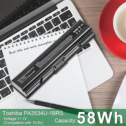 Miniatura 6 de futurebatt batería para portátil 5200mAh para PA3534U-1BRS Toshiba SATELLITE A200A205A210A215A300A300D A305A305D L200A215-S4697A505-S6012A505-S6016