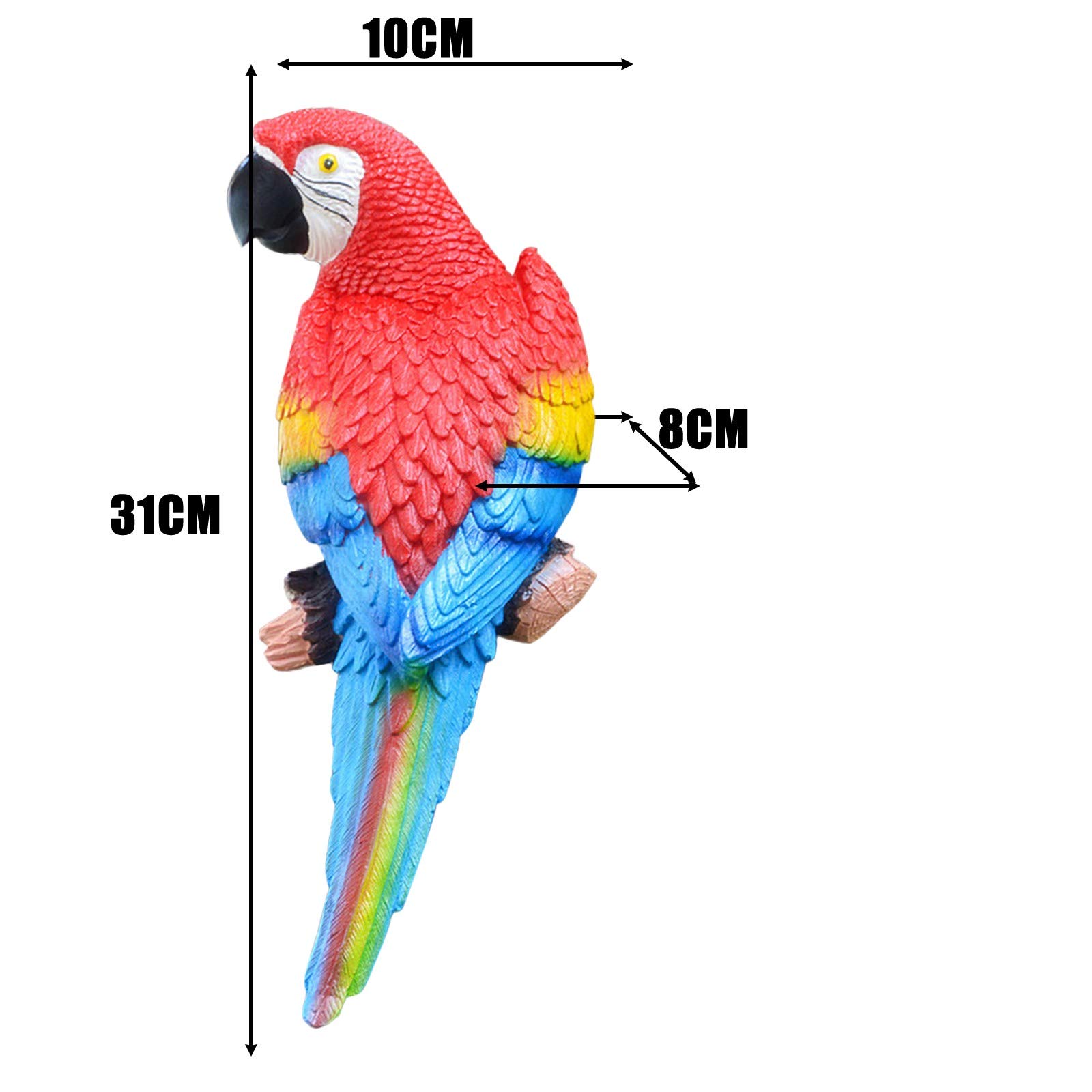 白いオウムの置物 樹脂製 高さ約30cm 白いオウムの置物 樹脂製 高さ約30cm