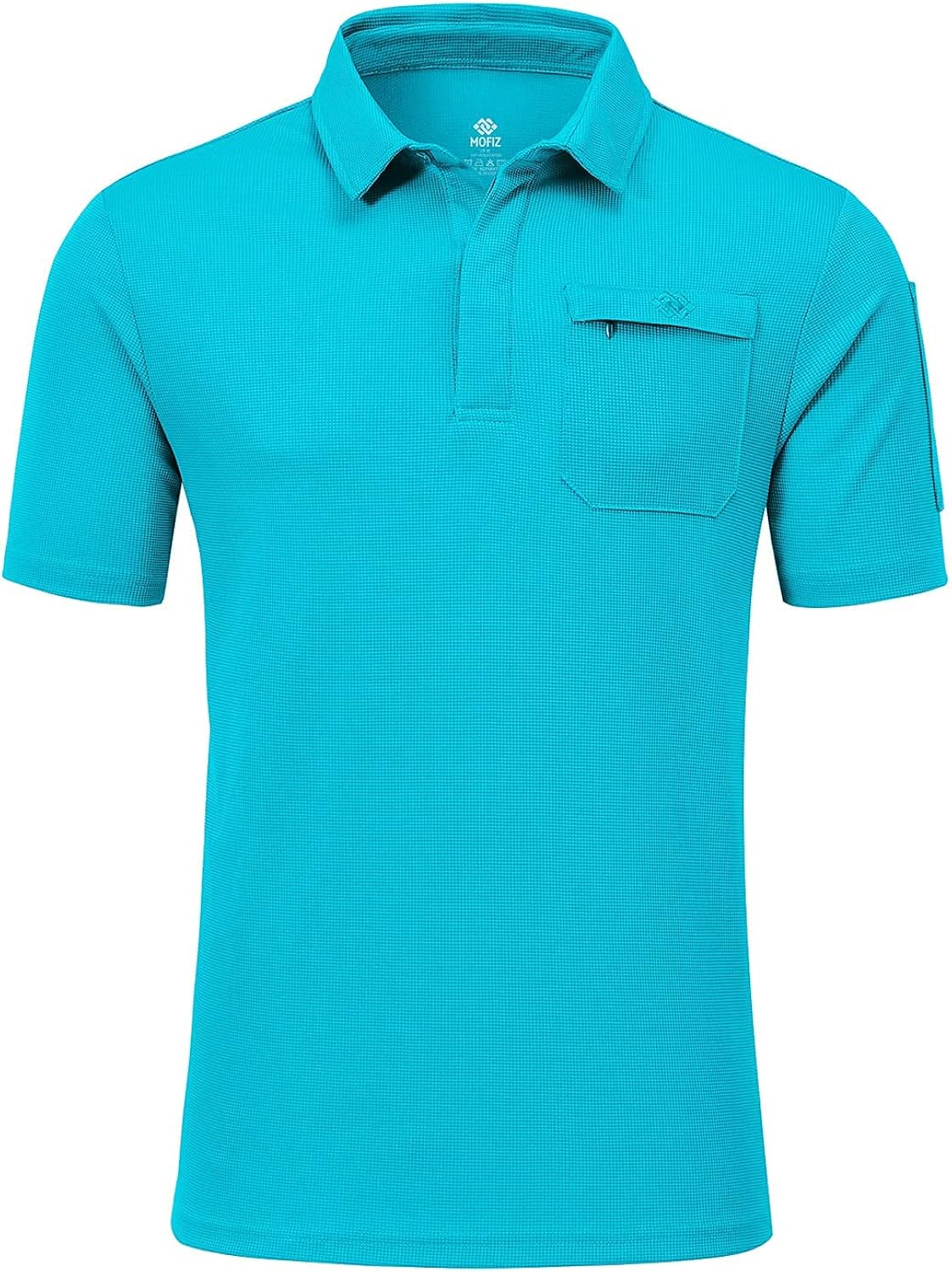 MoFiz Mens Hiking Shirts Short Sleeve Golf Shirts Tactical Pullover Outdoor Polo Pockets with Zipper : Sports & Outdoors