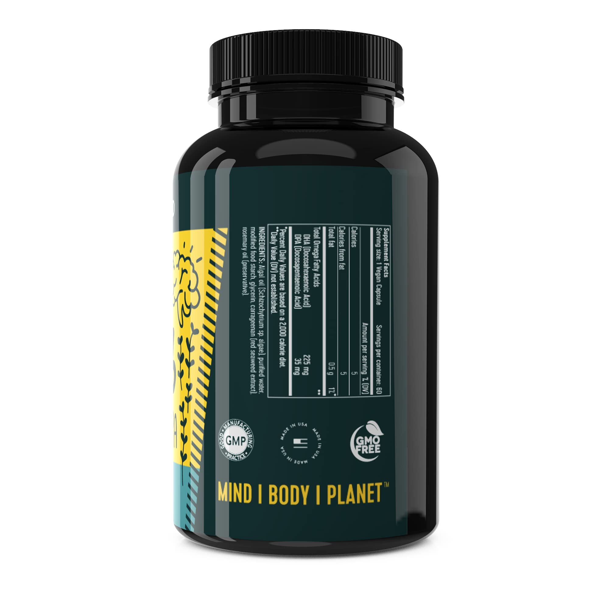 Buy Freshfield Vegan Omega 3 DHA Supplement Premium Algae Oil, 2 Month