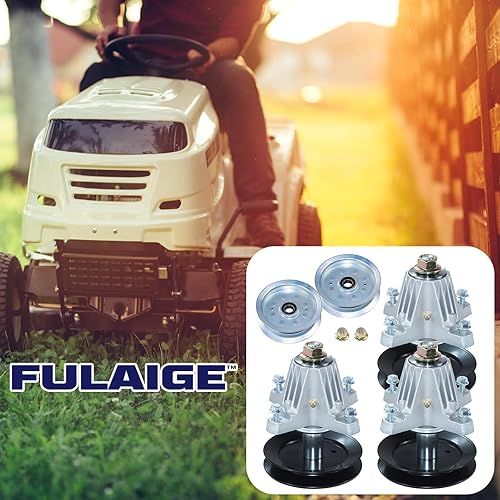 Miniatura 2 de Paquete de 3 conjuntos de husillo 918-06980 con polea tensora 756-05034A que reemplaza el conjunto de husillo Cub Cadet 918-06980 918 06980 91806980