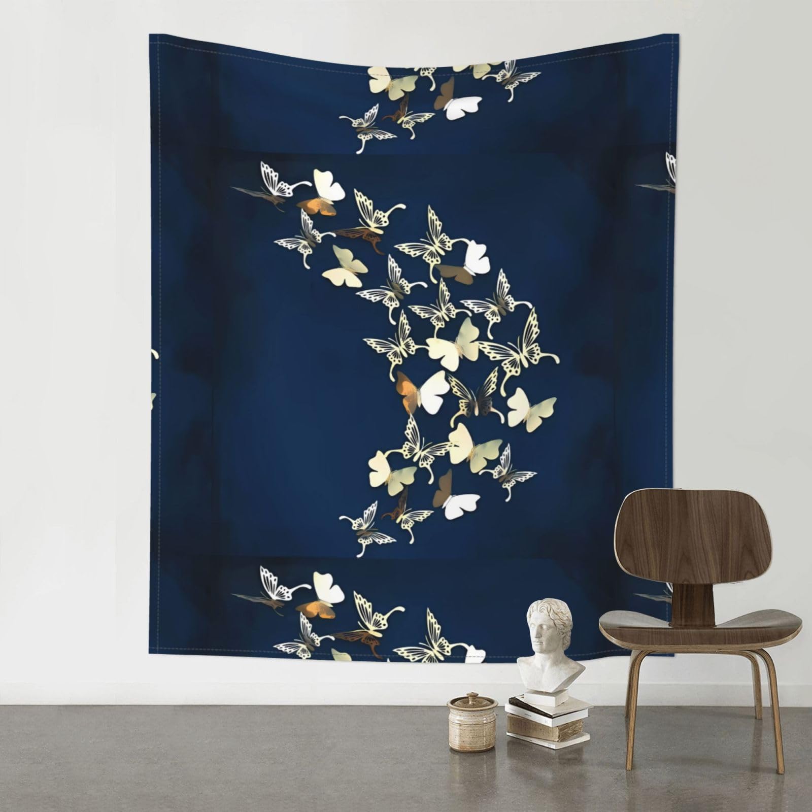 YYHHAOFA metalic butterfly Prints 60x51in Wall Tapestry Boho Chic Dorm Decor & Beach Throw Blanket