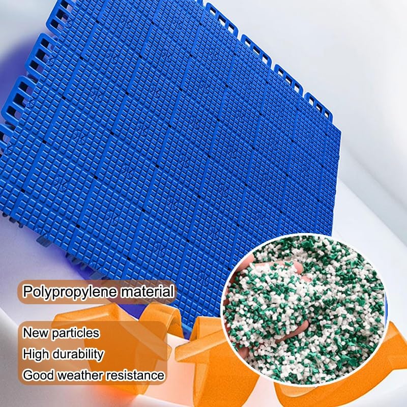 Este Juego de 27 Alfombrillas Antideslizantes de Goma entrelazables para Ducha y Patio (30,5 x 30,5 cm) es Impermeable, fácil de Limpiar e Ideal para Uso en Interiores y Exteriores.