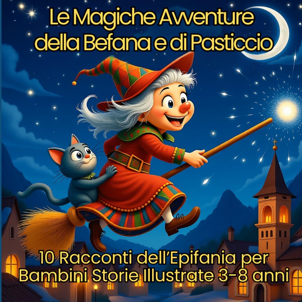 Le Magiche Avventure della Befana e di Pasticcio: 10 Racconti dell’Epifania per Bambini (Storie Illustrate 3-8 anni)