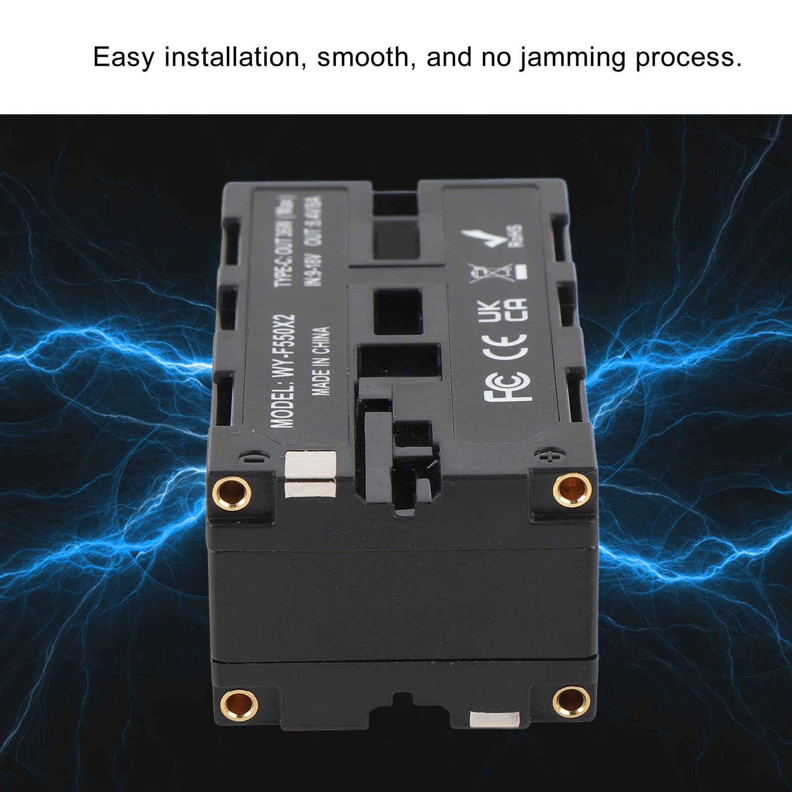 Tangxi Doppelseitige NP-F-Dummy-Batterie mit USB-C-Gleichstromanschluss, LED-Anzeige, Dummy-Batterien, und Drahtlosen Videosendern für die Bildübertragung