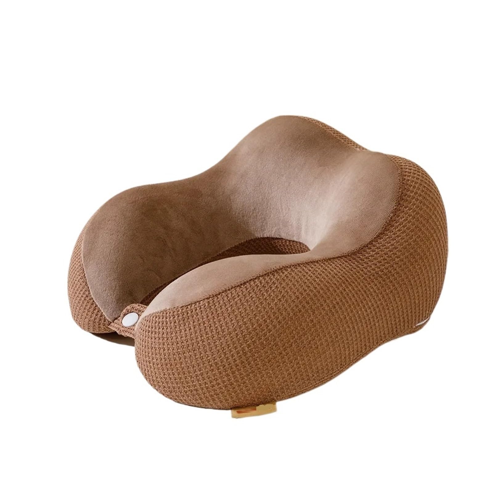 YShiuoL Neck Pillow Neck Pillow U-shaped Memory Foam Slow Rebound Lunch Break Airplane Travel Mesh Hump Car(Dark Brown)