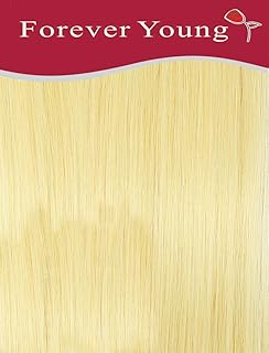 Forever Young UK Premium Double Weft Human Hair Extension Full Head Weft Light Blonde #613-18" Long