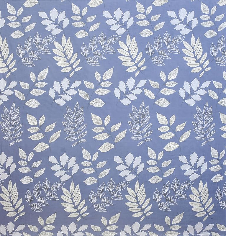 Image of HOMEKART Cotton Floral Printed Single Mattress Protector /Cover with Zipper Chain| All Around Protection with 360 Encasing| Breathable & Dustproof, 72x36x6 Inches -Blue & White