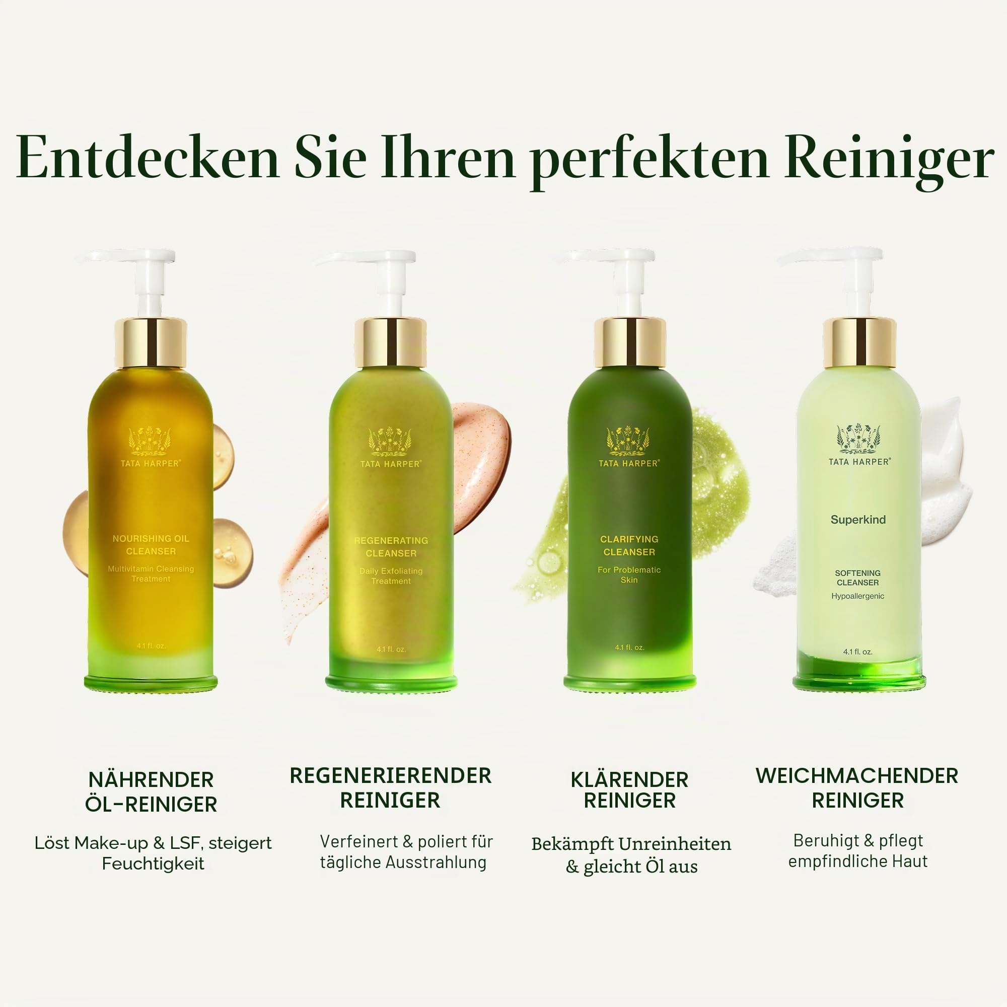 Tata Harper Regenerating Cleanser, Tägliches Peeling, entfernt Unreinheiten und Unschönheiten, für strahlende und glatte Haut, 125ml