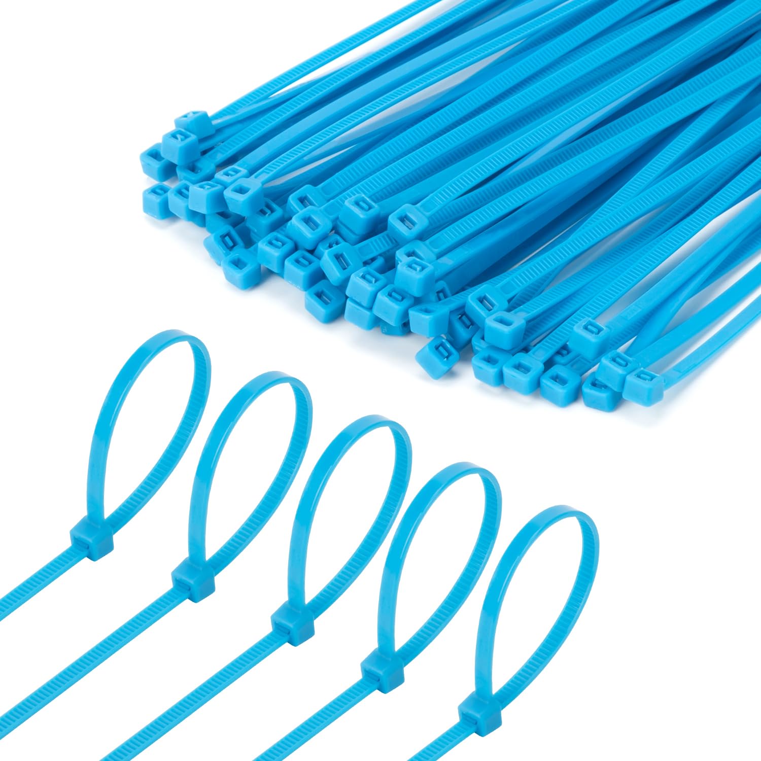 Armpow 6 Inch Blue Zip Tie 1000 PCS, 18 Lbs - Small to Medium Zip Tie, Nylon PA66 UV Resistant Cable Tie for Indoor and Outdoor Use - Ideal for bundling and securing objects