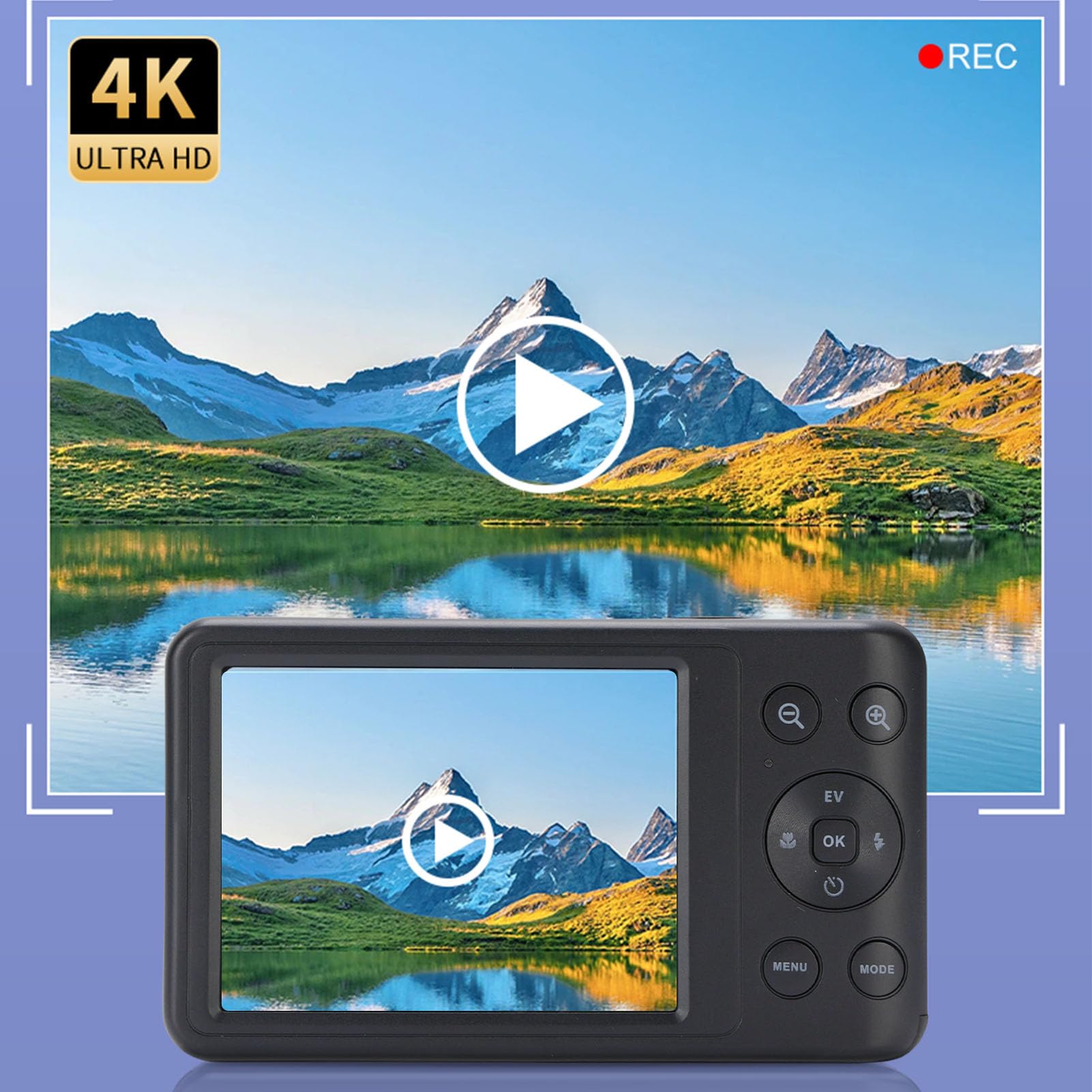 Amazon | 写真撮影用4Kデジタルカメラ - YouTube用WiFi 64MP Vlog