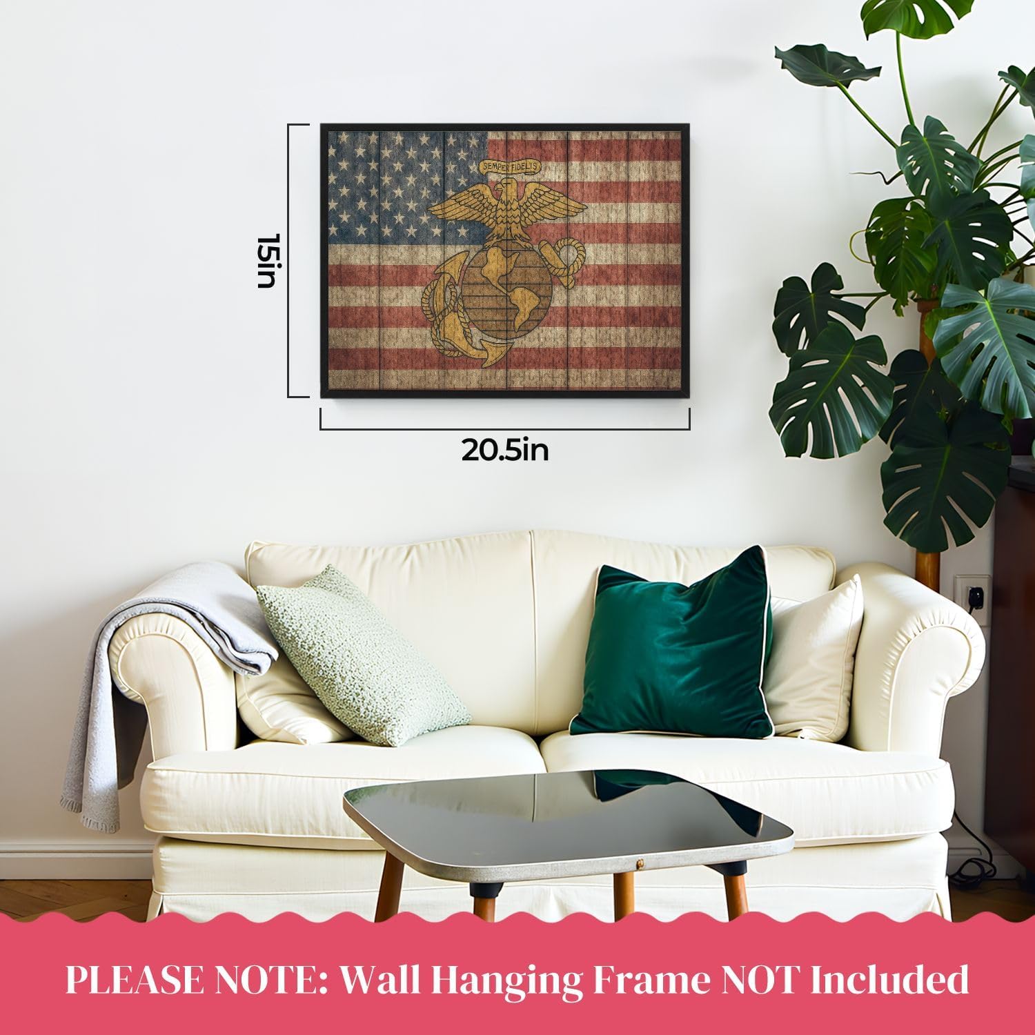 Wooden Puzzles Vintage American Flag Insignia Jigsaw Puzzles for Adults 500 Pieces Impossible Puzzle Challenging Puzzle Educational Toys Decompression Game