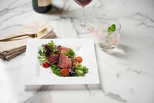 Miniatura 3 de Juego de 60 platos de plástico blanco, 30 platos llanos de plástico de 10.25 pulgadas y 30 platos de postre de plástico de 7.5 pulgadas, platos