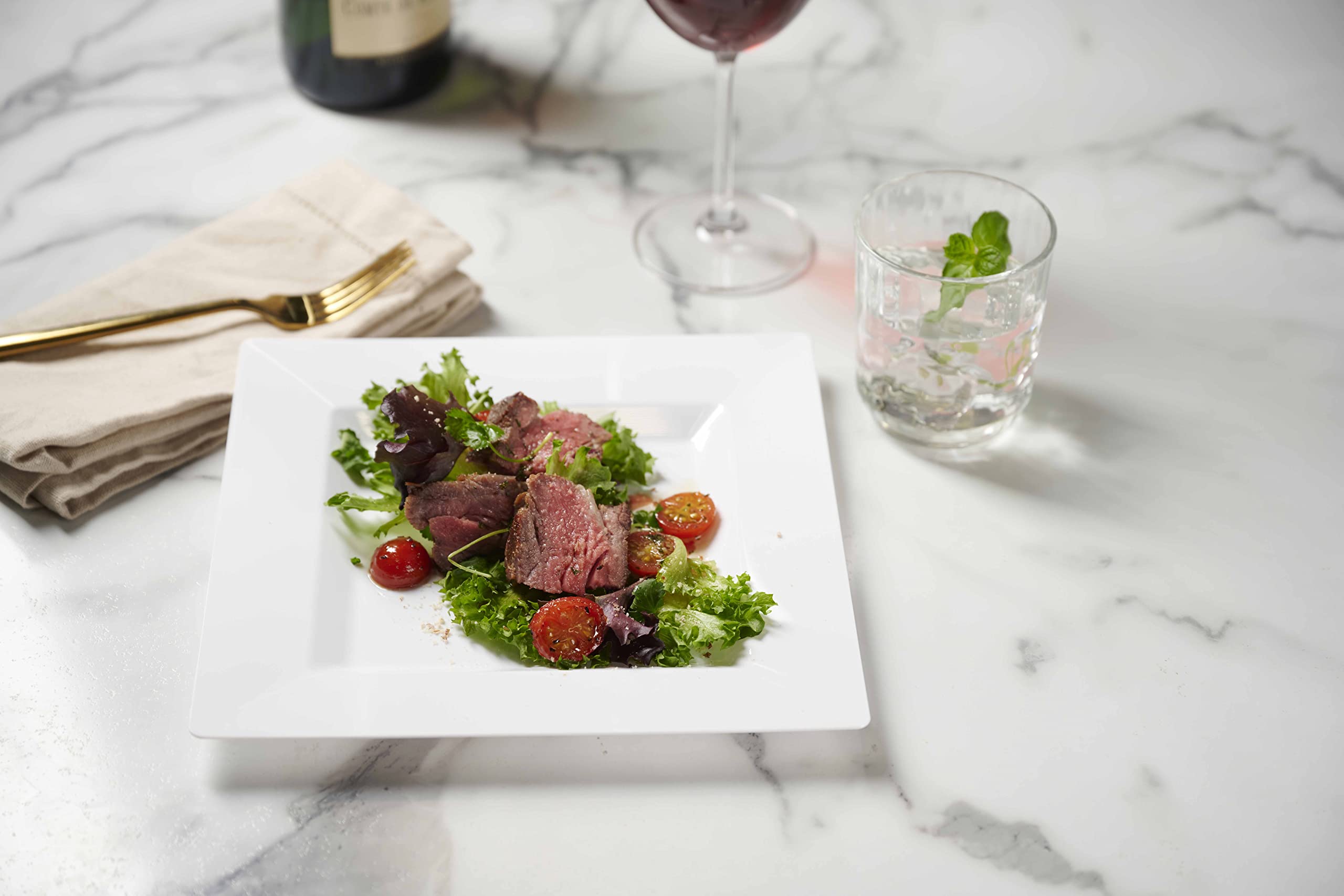 60 White Disposable Plates - Dinner & Appetizer Set -3