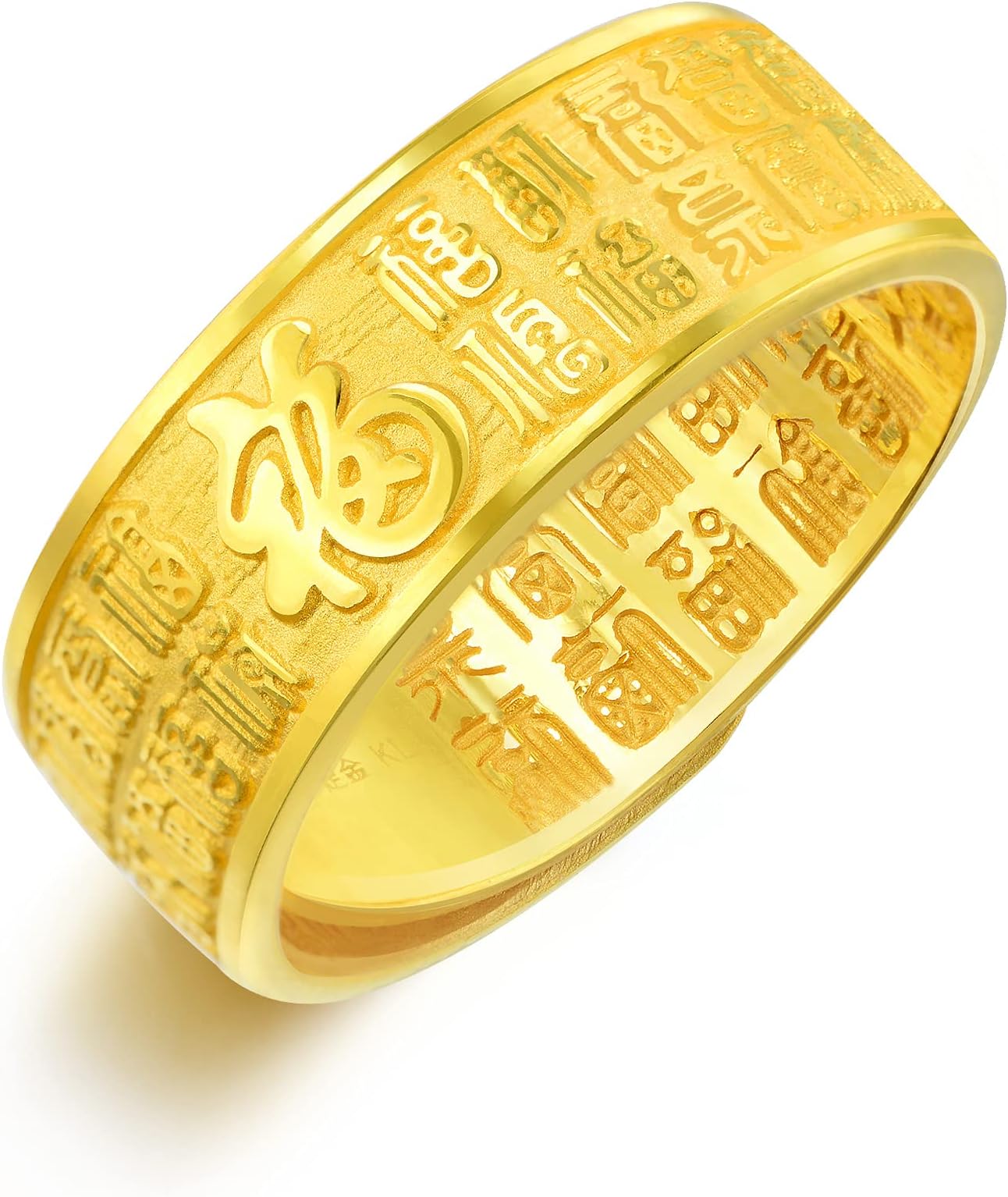 CHOW SANG SANGChinese Wedding Collection 999.9 24K Gold Price-by-Weight 11.6g Gold Blessing with Good Fortune Ring for Women 90354R | Adjustable Ring