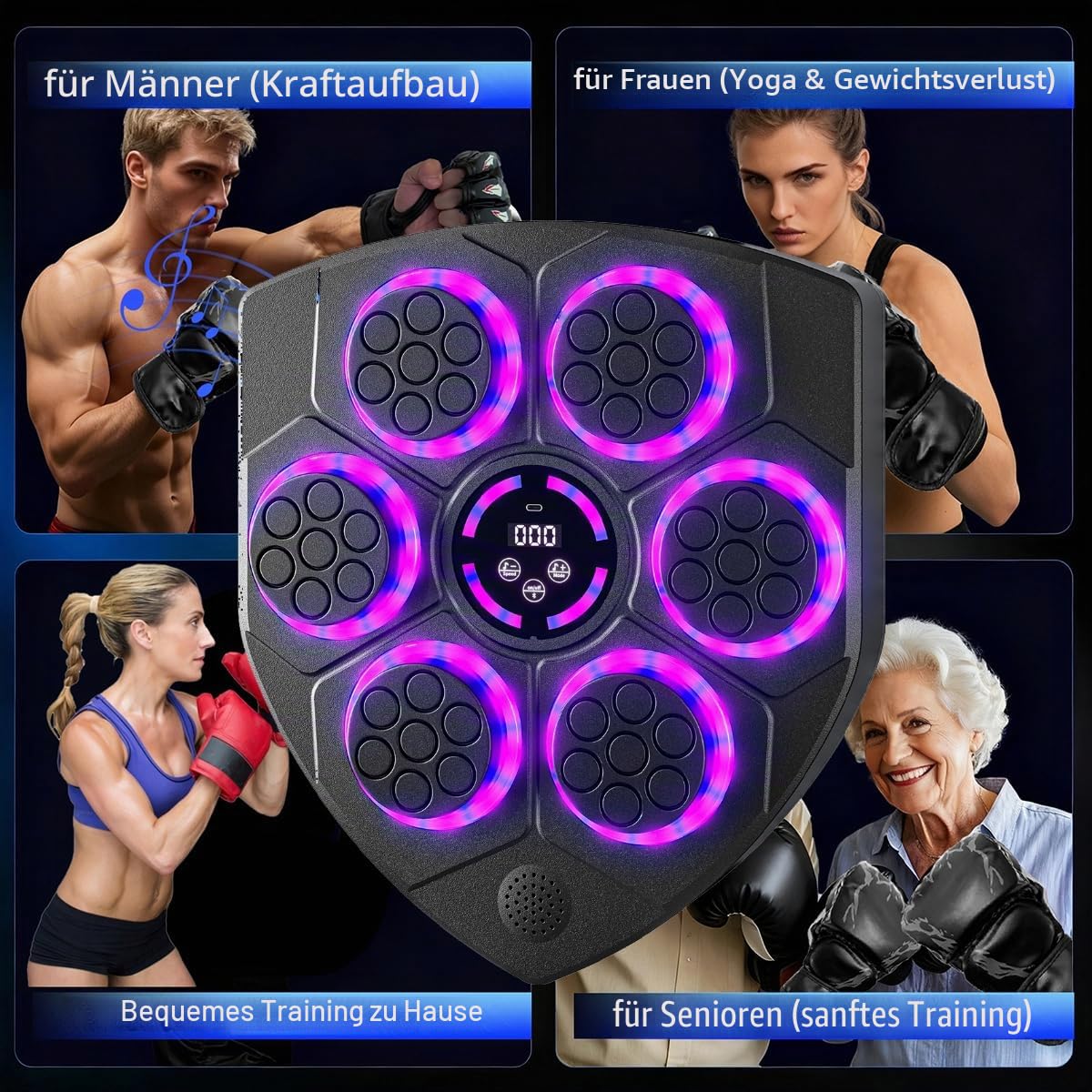 Music Boxsack Boxing Machine Mit Boxhandschuhe SportgeräTe füR Kinder Erwachsene Boxen Sport FitnessgeräTe füR Zuhause