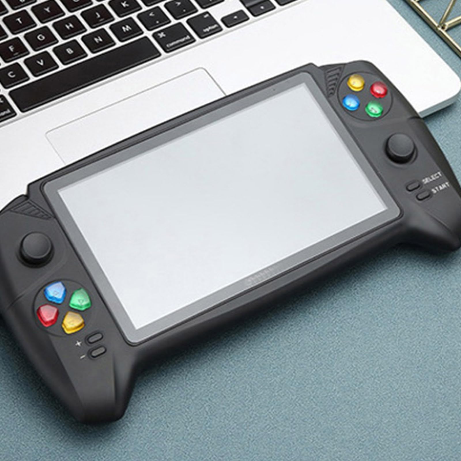 Joystick - Consola de juegos retro, dispositivo de mano de 7 pulgadas, pantalla grande, tarjeta de memoria recargable, expansión de tarjeta de memoria doble, consola retro, pantalla grande, accesorios