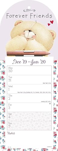 Forever Friends Week-to-View Magnetic Memo Slim Calendar 202